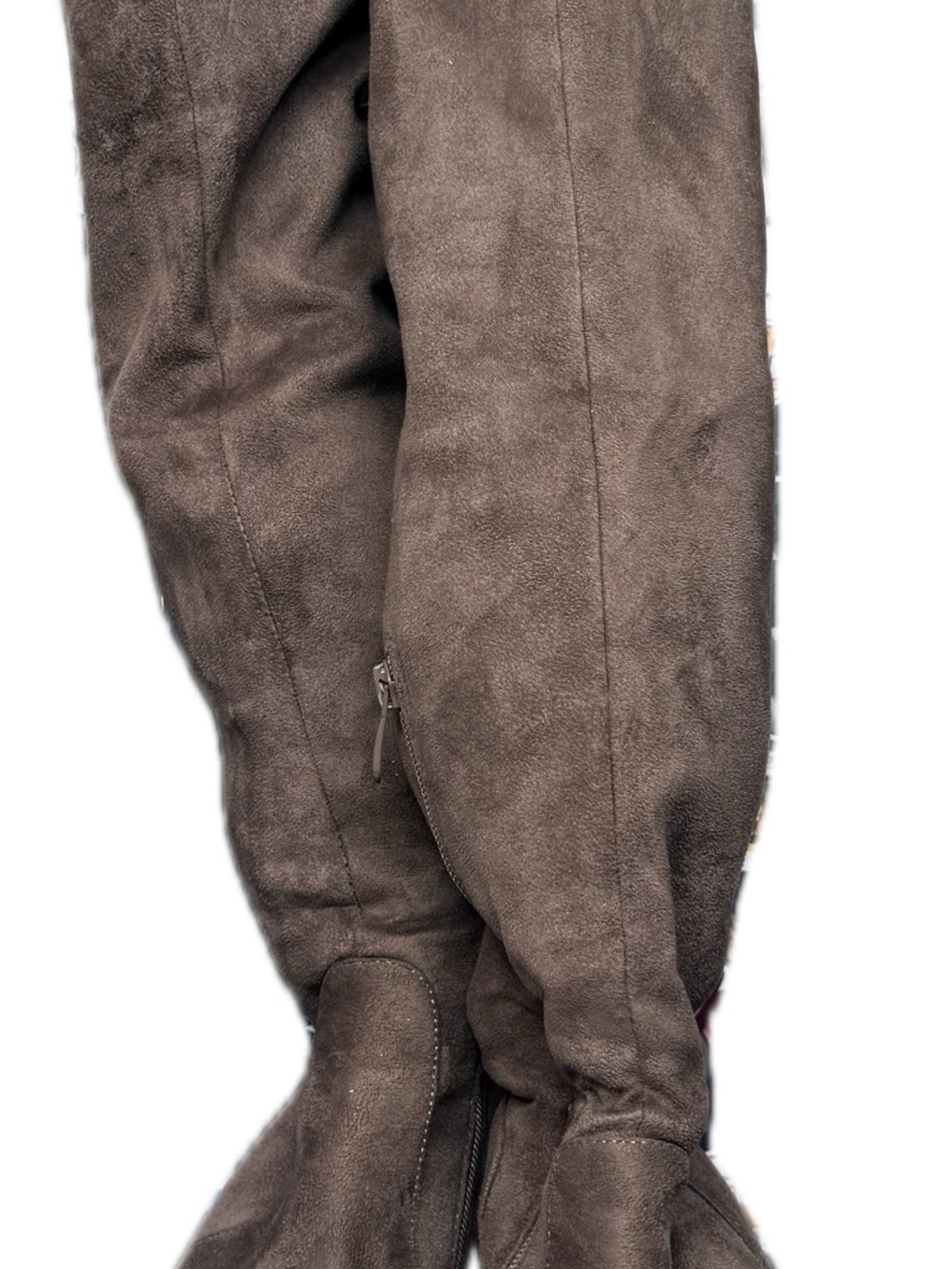 Dream Pairs Tall Brown Suede Heeled Boots